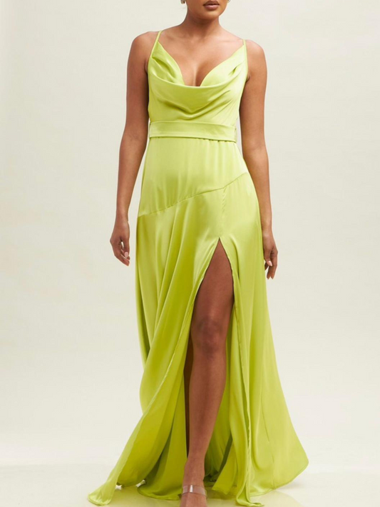 Marie Satin Maxi Dress